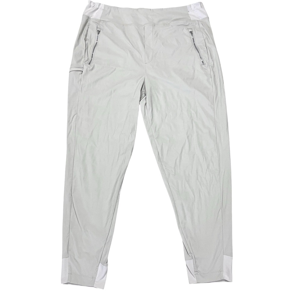Athleta Trekkie Hiking‎ Pants Womens 16 Tan Ripstop Lightweight Cargo 533655